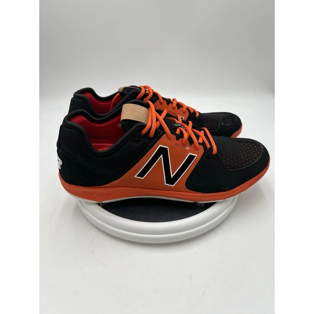 New Balance BFHJR3922 Metal Baseball Cleats Black Orange Men's Size 16 NWOT